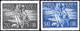 1948, 250 L. Und 500 L. Flugpostmarken, Tadellos Postfrisch, Auflage Nur 45.000 Sätze, Mi. 700.-, Katalog: 147/48 O - Altri & Non Classificati