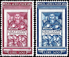 1951, 300 L. Und 500 L. "800 Jahre Decretum Gratiani", Flugpostausgabe, Tadellos Postfrisch, Auflage Nur 50.000 Sätze, M - Other & Unclassified