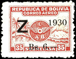1,50 B Auf 5 C. Bis 6 B Auf 35 C. Zeppelinausgabe Kpl. Ungebraucht, Pracht, Katalog: 185/87 * - Bolivië