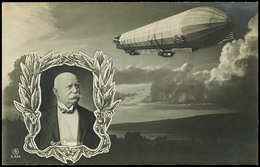 ZEPPELIN: 1908, SW-Tiefdruck-Ansichtskarte "Graf Zeppelin" Im Lorbeerrahmen Neben Luftschiff, Frankiert Mit 5 Pfg German - Andere & Zonder Classificatie