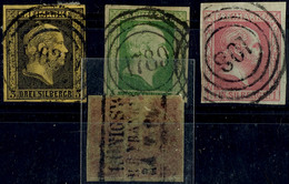 3 Sgr, 4 Pf, 1 Sgr Und 10 Sgr Je Tadellos Gestempelt, Mi. 280.-, Katalog: 4/6, 20 O - Altri & Non Classificati