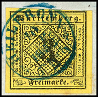 3 Kr In D-Farbe Tadellos Gestempelt Und Allseits Breitrandig Auf Briefstück, Geprüft Thoma BPP, Mi. 70.-, Katalog: 2d BS - Altri & Non Classificati