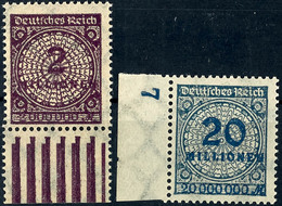 2 Mill. Und 20 Mill. Korbdeckel Je In B-Farbe Tadellos Postfrisch, Gepr. Infla, Mi. 140.-, Katalog: 315+319AWb ** - Altri & Non Classificati