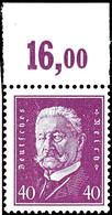 30, 40 Und 50 Pf Reichspräsidenten Tadellos Postfrisch (Oberränder Bei 30 Und 40 Pf = Falz, Deshalb Als Ohne Rand Gerech - Altri & Non Classificati