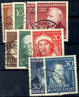 4-30 Pf Helfer 1951 Und 1952 Je Tadellos Rundgestempelt Komplett, Dabei 158 In Beiden Typen, Mi. 258.-, Katalog: 143/46+ - Altri & Non Classificati