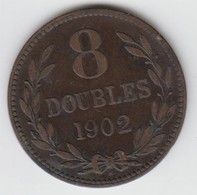 Guernsey Coin 8 Double 1902 -  Condition Fine - Guernsey