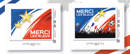 FRANCE 2018 Collector Adhesif Adhesive Football Champion Du Monde Russia World Cup Merci Les Bleus MNH** Luxe - Collectors