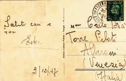 British Postal Office, Ufficio Postale Inglese In Marocco Su Post Card  Viagg. Per Venezia 1937 - Bureaux Au Maroc / Tanger (...-1958)