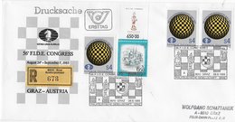 Austria 1985; Chess Ajedrez; Special R-cover With Allonge!; Cancel 2 ; Rare Combi - Otros & Sin Clasificación