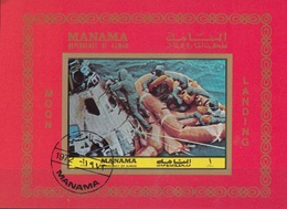 Manama 1972 Bf. 207B Moon Landing Sheet Imperf. CTO - Asie