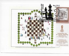 Austria 1985; Chess Ajedrez; ; Card + Allonge + Cancel Nbr 3; - Andere & Zonder Classificatie