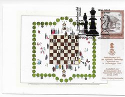 Austria 1985; Chess Ajedrez; ; Card + Allonge + Cancel Nbr 1; - Andere & Zonder Classificatie