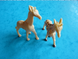 2 Figurines Animaux Animal Girafe Giraffe Jungle  (article 22) - Other & Unclassified