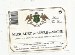 étiquette De Vin , Pays De Loire , , Muscadet De Sèvre Et Maine , St FORENT ,Maine Et Loire - Autres & Non Classés