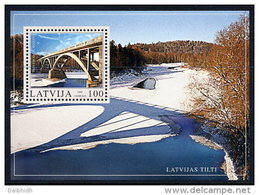 LATVIA 2003 Sigulda Bridge Block MNH / **.  Michel Block 17 - Latvia