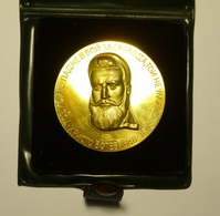 Bulgaria Bulgarie 1966 " Hristo Botev 1848-1876 / Radetzky - 1876 " GOLD Plated Commemorative Medal In Original Case - Autres & Non Classés
