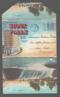 Sioux Falls - Souvenir Of Sioux Falls - Lettercard With 10 Pictures - 1947 - Linen Cover - Bank Of South Dakota Building - Sioux Falls