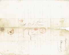 LAC De VILVORDE Du 10/07/1847 + Boîte Rurale M De DIEGHEM Vers LIEGE + Griffe SR Encadrée-lettre Signée CHAMPAGNE FRERES - 1830-1849 (Belgique Indépendante)