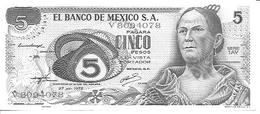 Mexico  P-62c  5 Pesos  1972  UNC - Mexiko