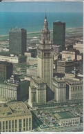 CLEVELAND OHIO  AERIAL VIEW SHOWS THE TERMINAL TOWER FEDERAL BUILDING AND ERIEVIEW PLAZA TOWER  USED RED METER EMA - Cleveland