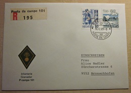 Briefmarken Feldpost R Brief Einschreiben Bornschhofen Schweiz 1990 - Covers & Documents