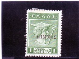 B - 1912 Grecia - Hermes - Soprastampato (linguellato) - Nuevos