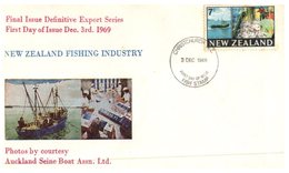 (99) New Zealand FDC Cover - 1969 - New Zealand Fishing Industry - FDC