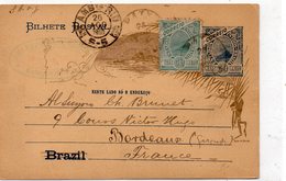 BRÉSIL (17) : Entier Postal 50 Reis ( Sépia ) 1905 - Voorfilatelie