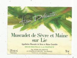 étiquette De Vin , Pays De Loire , MUSCADET Sur Lie , H. Delamotte , LA CHAPELLE HEULIN - Other & Unclassified