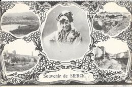 Souvenir De Sierck (Moselle) - Multivues - Edition Bergeret - Carte La Cigogne Non Circulée - Souvenir De...