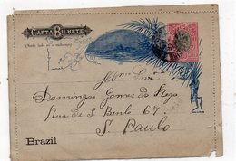 BRÉSIL (18) : Entier Postal 100 Reis - Prephilately