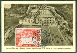 CM-Carte Maximum Card # 1956-Monaco # Stamps Exhibition New York FIPEX # Palais De Monaco XVIII° Siècle - Cartoline Maximum
