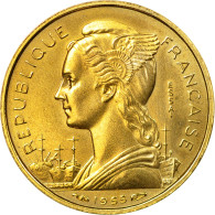 Monnaie, Réunion, 10 Francs, 1955, Paris, ESSAI, SPL, Aluminum-Bronze, KM:E6 - Reunión