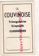 BELGIQUE- COUVIN- RARE DEPLIANT PUBLICITE CUISINIERE LA COUVINOISE- CRAPAUDS -FONDERIE EMAILLERIE-EMAIL- - Artesanos