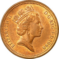 Monnaie, Grande-Bretagne, Elizabeth II, Penny, 1996, TB+, Copper Plated Steel - 1 Penny & 1 New Penny