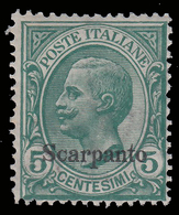 Italia - Isole Egeo:  Scarpanto - 5 C. Verde - 1912 - Dodekanisos