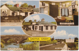 Gretna Green Multiview. Marriage Room, Sark Bridge, Blacksmith’s Shop. Unposted - Dumfriesshire