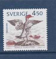 WATER BIRDS VÖGEL OISEAUX Gänsesäger Oies Scieur Geese Sawyer Merdus Merganser SWEDEN SUEDE SCHWEDEN 1992 MNH MI 1744 - Ganzen