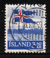 ISLANDE. N°286 Oblitéré De 1958. Drapeau Islandais. - Francobolli