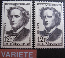 R1692/210 - 1958 - LE VERRIER - N°1147 + N°1147a NEUFS**- VARIETE ➤➤➤ BRUN NOIR MORDORE - Cote : 185,00 € - Unused Stamps