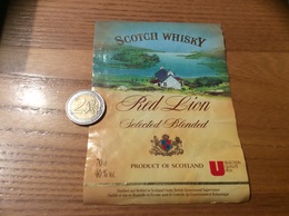 Etiquette «SCOTCH WHISKY - Red Lion - U » - Whisky