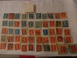 Lot De 50 Timbres La Semeuse De Roty Sur Fragment - Autres & Non Classés