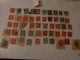 Lot De 50 Timbres La Semeuse De Roty Sur Fragment - Other & Unclassified