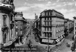 0604 "TORINO - VIA PIETRO MICCA E VIA S. TERESA" ANIMATA, TRAMWAY NR 10 E NR 19. CART NON SPED - Transportes