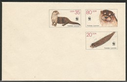 1987 GDR WWF Otter Postal Stationary - Lettres & Documents