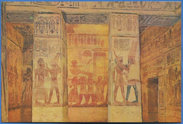 EGYPTE - ABU SIMBEL - Colonnes Représentant Ramsès II Avec Dieu Amen Ra Et Horus - Abu Simbel Temples