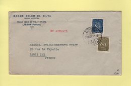 Portugal - Lisboa - Par Avion Destination Paris - 1951 - Covers & Documents