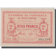 France, Bayonne, 2 Francs, 1921, SPL, Pirot:21-72 - Chambre De Commerce