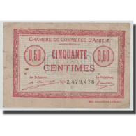 France, Amiens, 50 Centimes, 1920, TTB, Pirot:7-49 - Chambre De Commerce