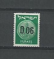 1960 N° 167 ASIE ISRAEL SURCHARGE 0.06 NEUF SANS GOMME TB - Ungebraucht (ohne Tabs)